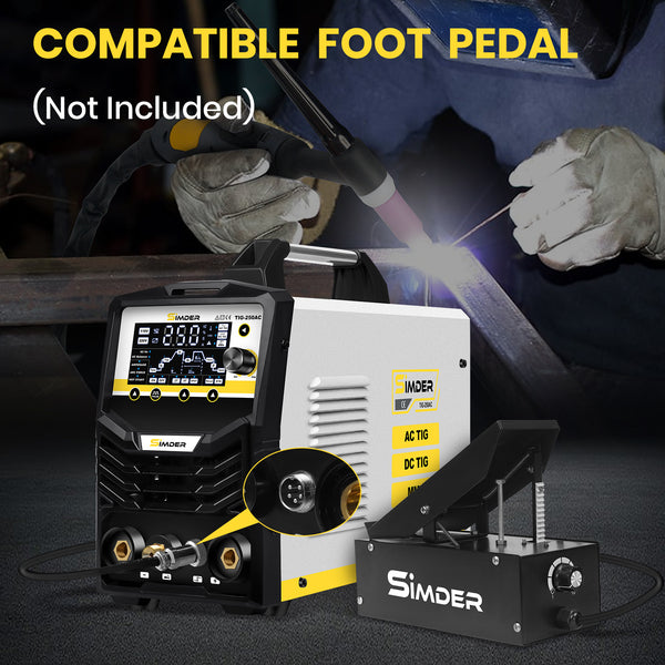SSIMDER TIG-250 AC TIG Welder With Smart Synergic AC/DC TIG, AC/DC Pulse TIG, Spot TIG, Stick