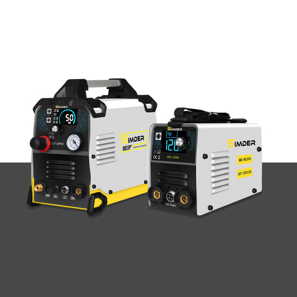 SSIMDER CUT-50PRO Pilot Arc Plasmaschneider + ARC-120M 2-in-1 Schweißgerät & Heißhefter
