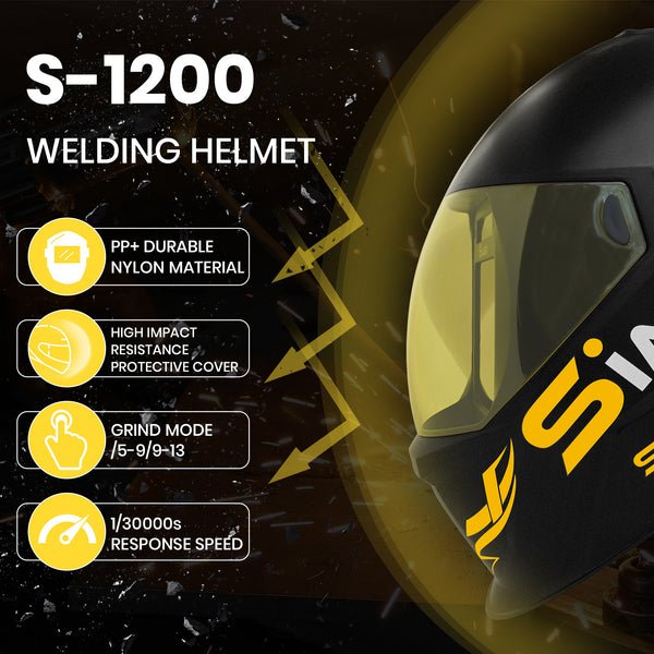 SSimder Auto Darkening True View Welding Helmet S-1200