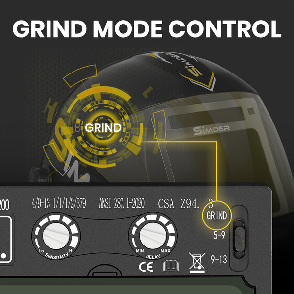 SSimder Auto Darkening True View Welding Helmet S-1200