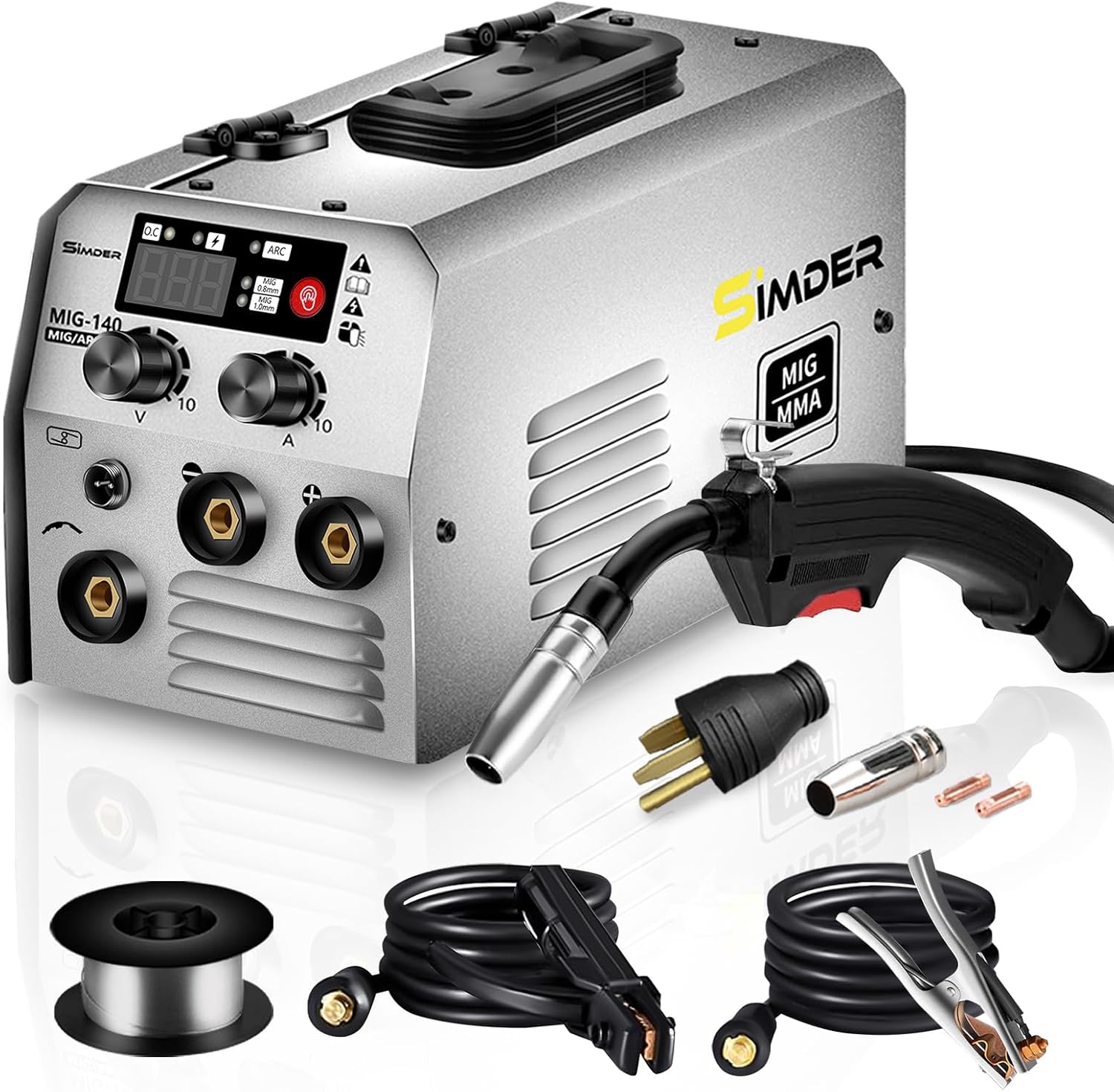 UK-SSimder MIG-140S Gasless 2 in 1 MIG Welder