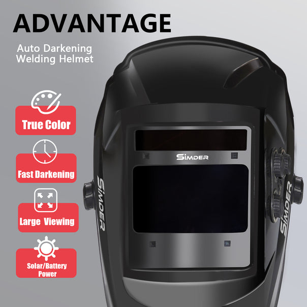 Ssimder Auto Darkening True View Welding Helmet RLM-800