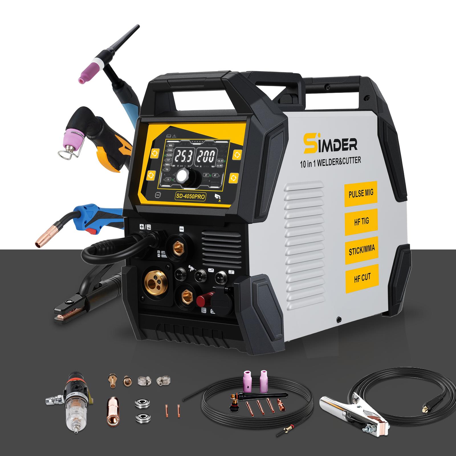 SSimder SD-4050 Pro 10-in-1  Aluminum MIG Welder Plasma Cutter Combo