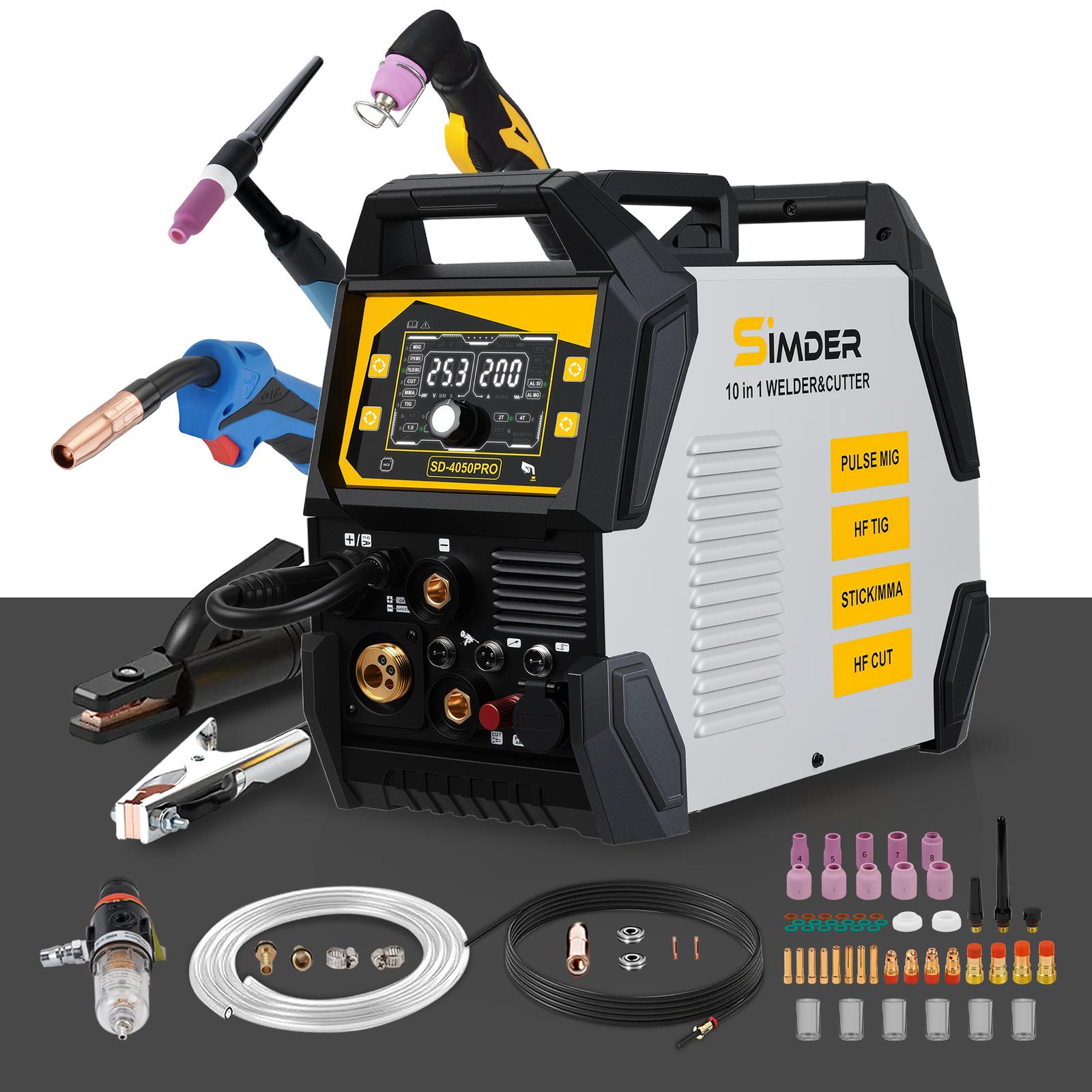 SSimder SD-4050 Pro 10-in-1  Aluminum MIG Welder Plasma Cutter Combo