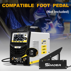SSimder TIG-250AC foot pedal connection, pedal sold separately