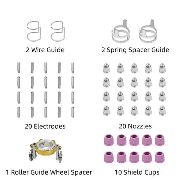 SSimder 30Pcs/55Pcs AG60P Plasma Cutter Torch Consumables