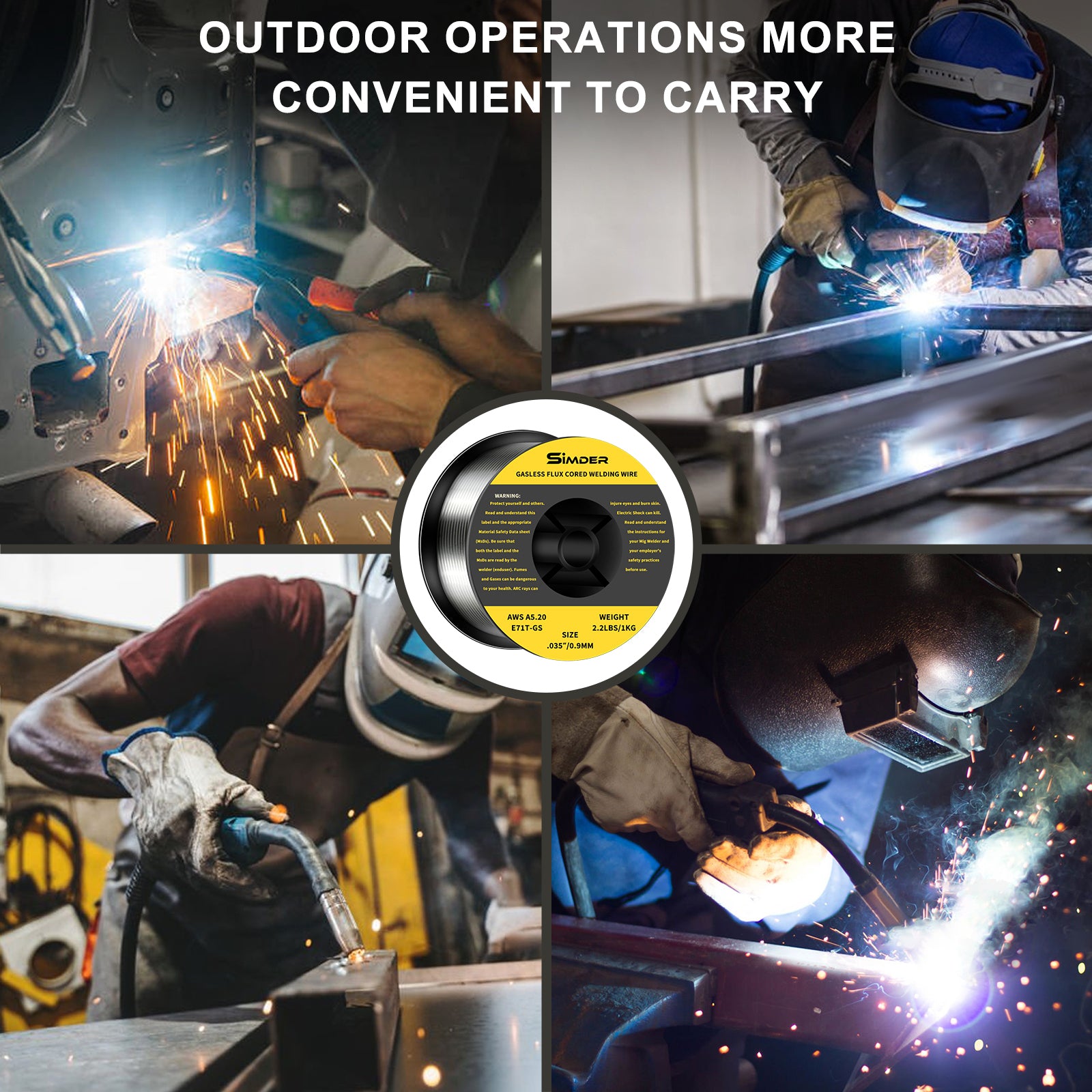 SSimder Flux Core Welding Wire E71TGS.035