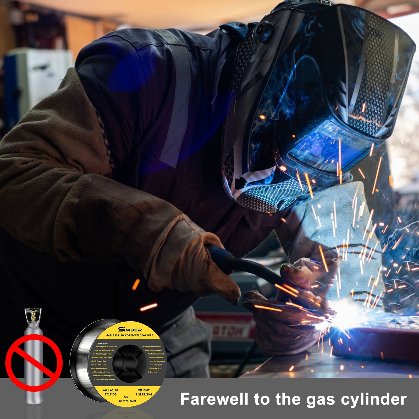 SSimder Flux Core Welding Wire E71TGS.035