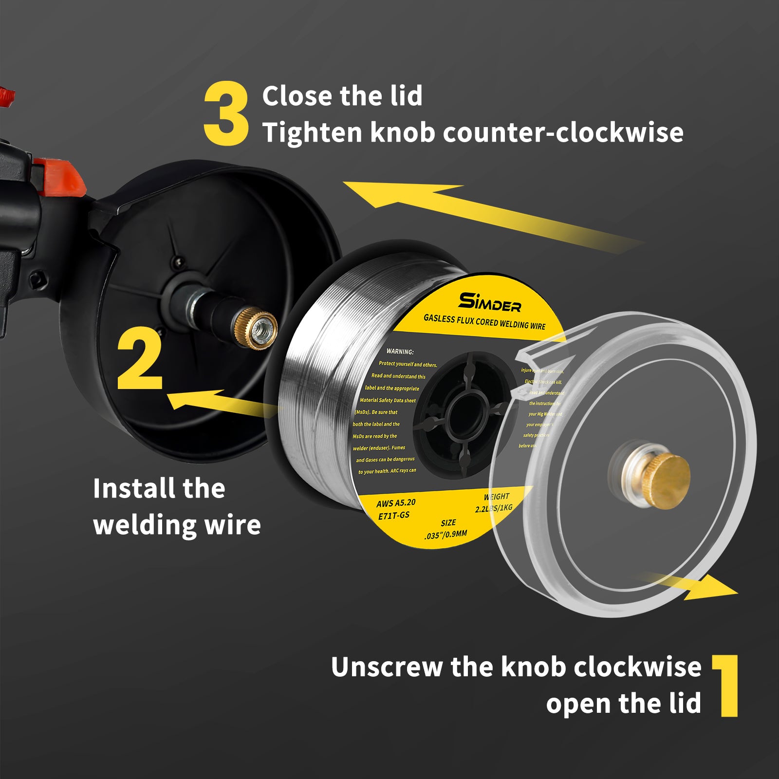 SSimder 16ft 200 Amp Welding Spool Gun