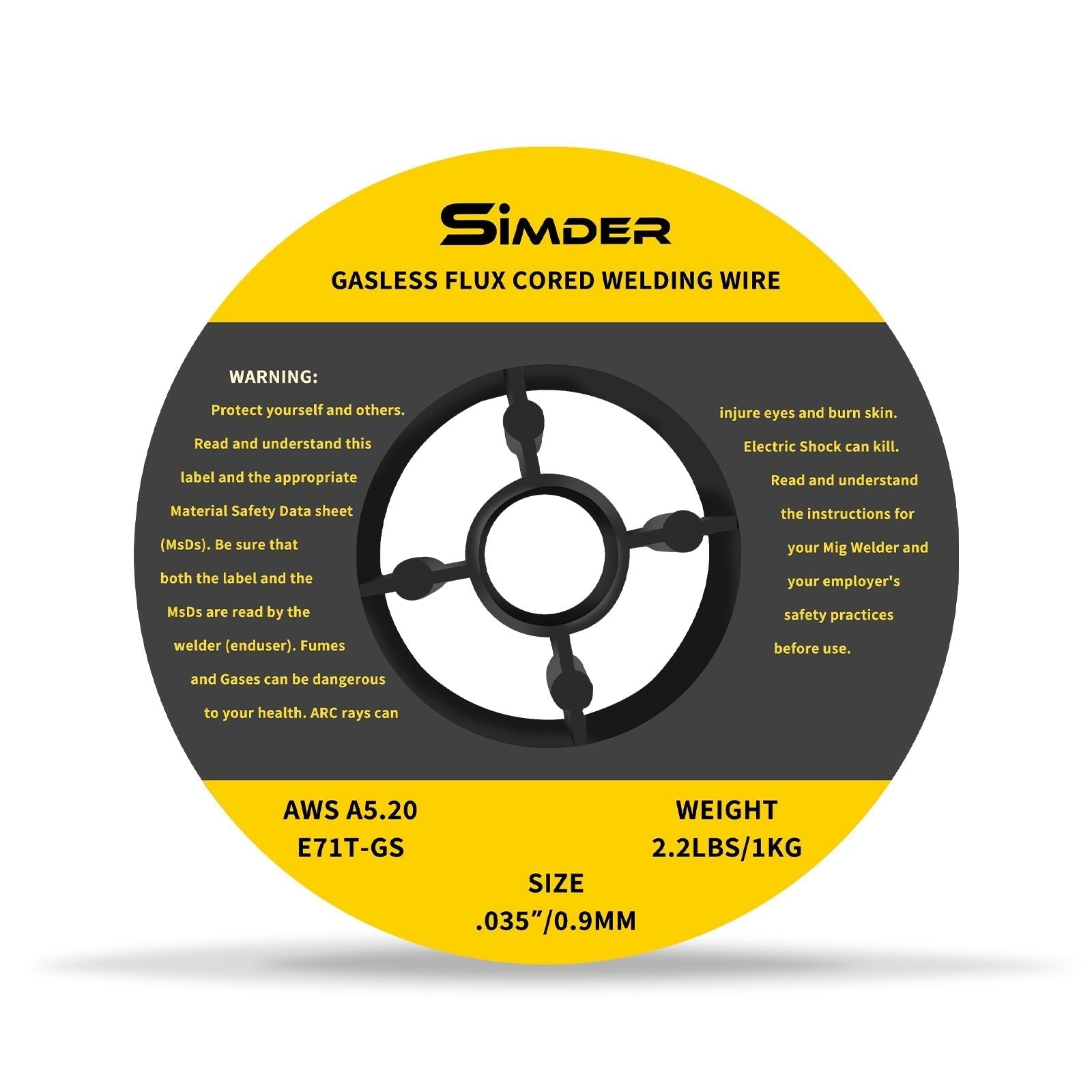 SSimder Flux Core Welding Wire E71TGS.035 2lbs - Welding